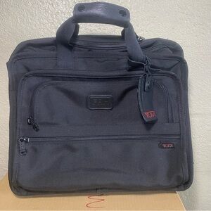TUMI Black Men's Laptop Briefcase Bag
